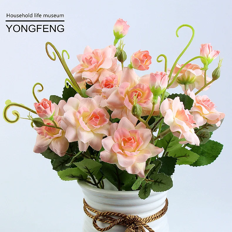 

Artificial Flowers 33cm Vase Flower Arrangement Diy Porch Garden Windowsill Indoor Family Wedding Farmhouse Decoration
