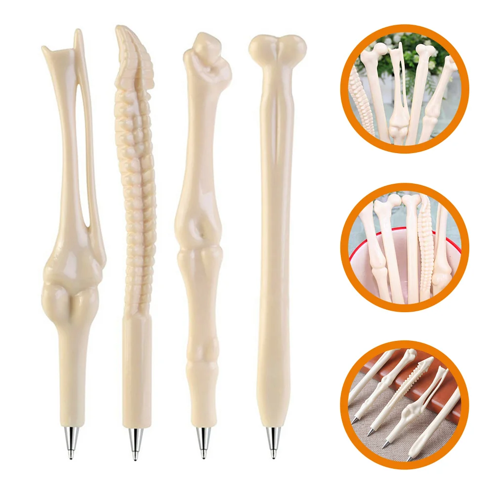 

4 шт. ручки в форме кости, новинка, ручки в форме кости, аксессуары для класса (случайный стиль)