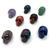 natural stone amethyst skull head necklace pendant 18x24mm bulk skull bead charms jewelry diy necklace bracelet accessories gift