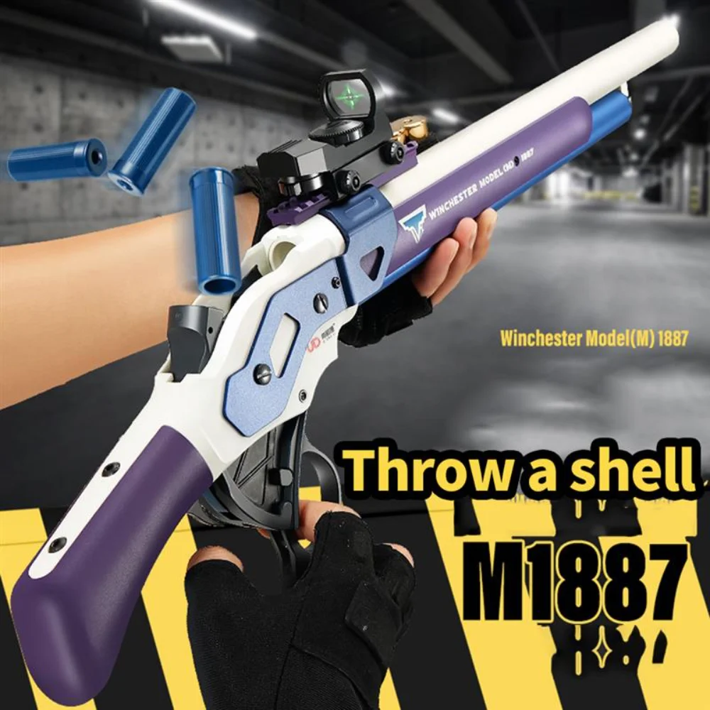 

M1887 Gun Airsoft Shell Throwing Soft Bullet Gun Weapon For Shooting Paintball Traumat Pistol Machinegun Toys For Boys