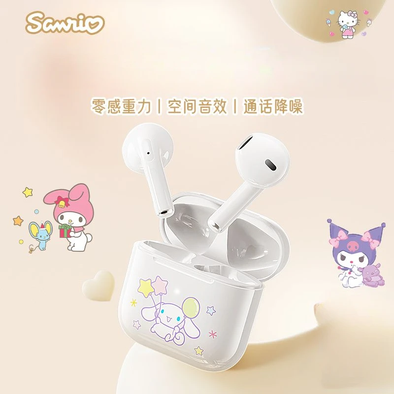 Sanrio Hello KittyMy melodyCinnamorollkuromiPompom Purin аниме Беспроводная bluetooth-гарнитура kawaii mini Милая