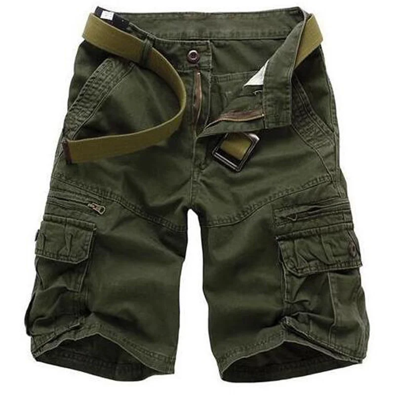 

Men's Caro Sorts Men Casual Cotton Multi-pocket Overalls bermuda masculina Mens Summer Military Sports Sort Pants Sorts Man