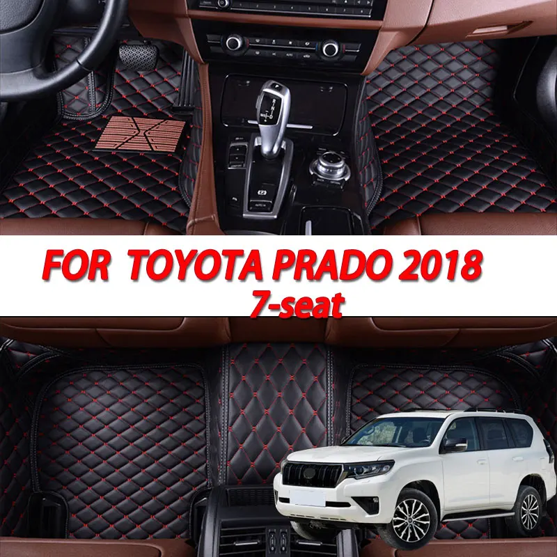 

100% подходит под заказ кожаные автомобильные коврики для TOYOTA Prado LC150 7 сиденья 2018 коврик подставки аксессуары