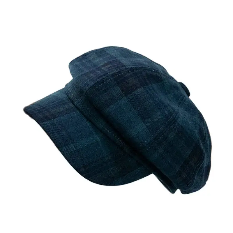 Британский винтажный кофейный берет художественный восьмиугольный преппи