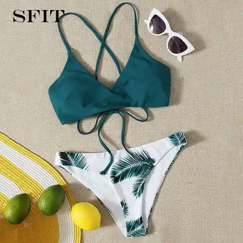 Women's Swimsuit Bikini Swimwear Floral Random Print Bikini Set Push-Up Bikinis Sexy Biquini Swim Suit Female Beachwear Swimming