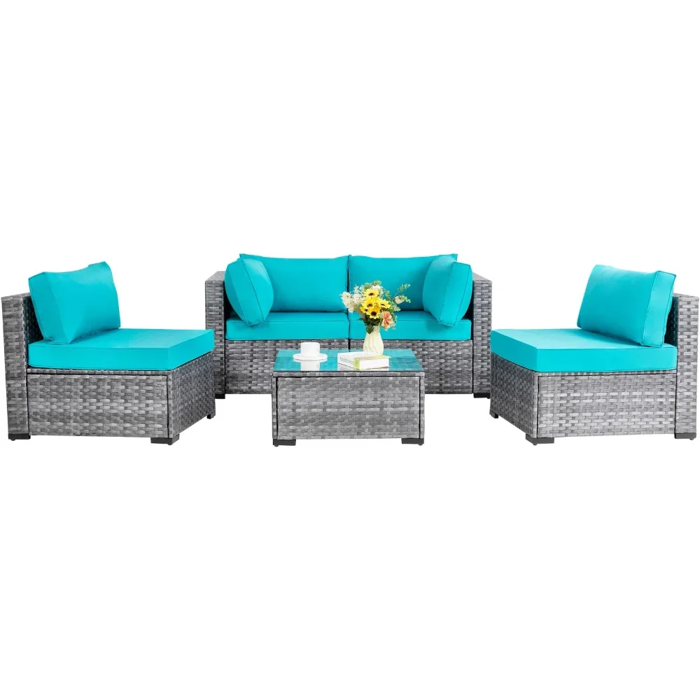 Shintenchi 5 штук наружный секционный диван-диван для внутреннего дворика