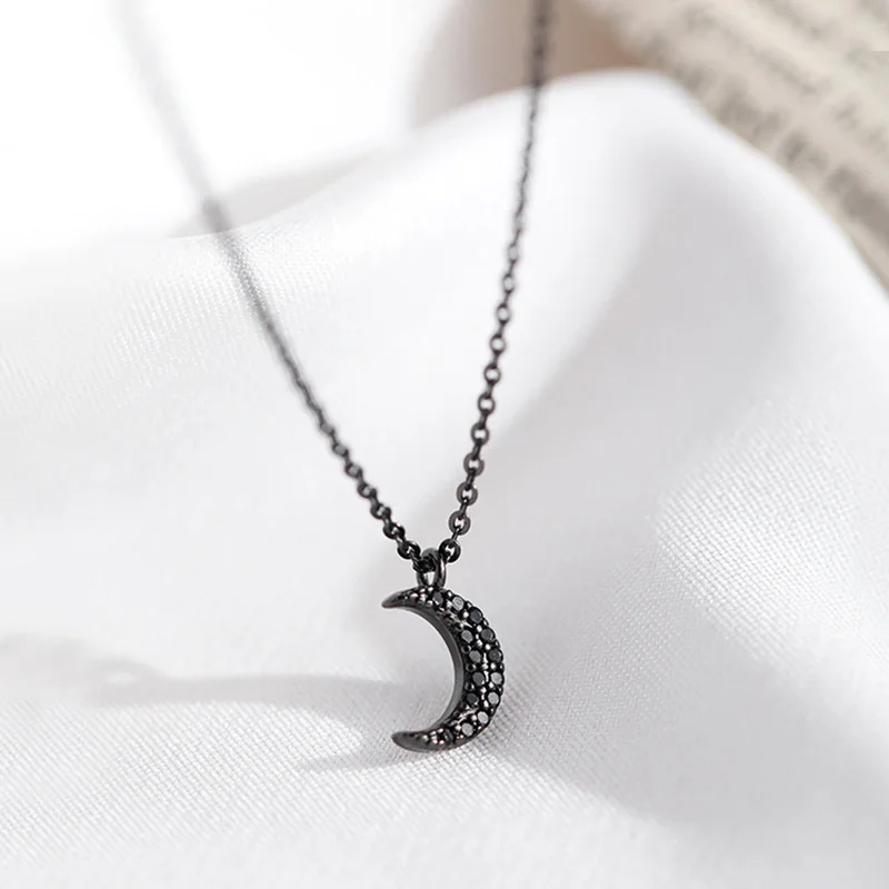 Чокер женский из металлического сплава крошечный ошейник с кулоном в виде черной