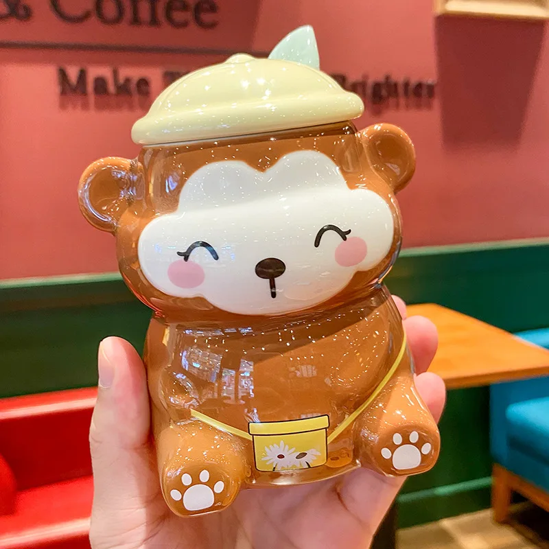 Ins Wind мультяшная трехмерная Милая обезьяна керамическая чашка Студенческая для