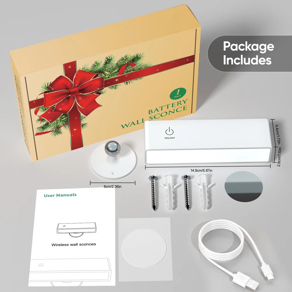 

Беспроводной светодиодный настенный светильник White LED Wall Lamp