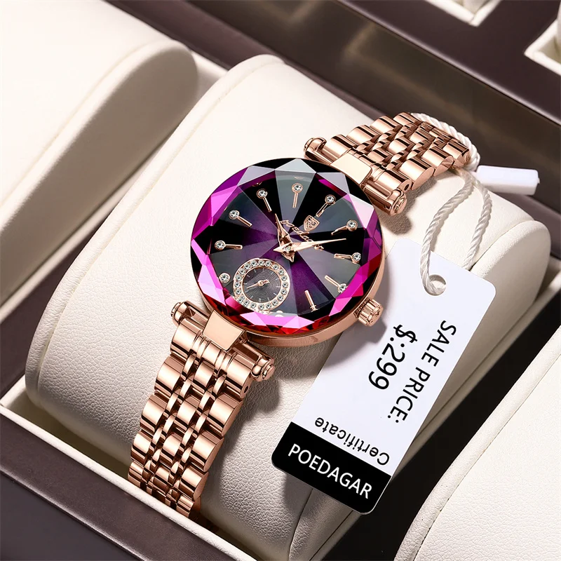 Watch for Women Luxury Jewelry Design Rose Gold Steel Quartz Wristwatches Waterproof Fashion Swiss Brand Ladies Watches enlarge