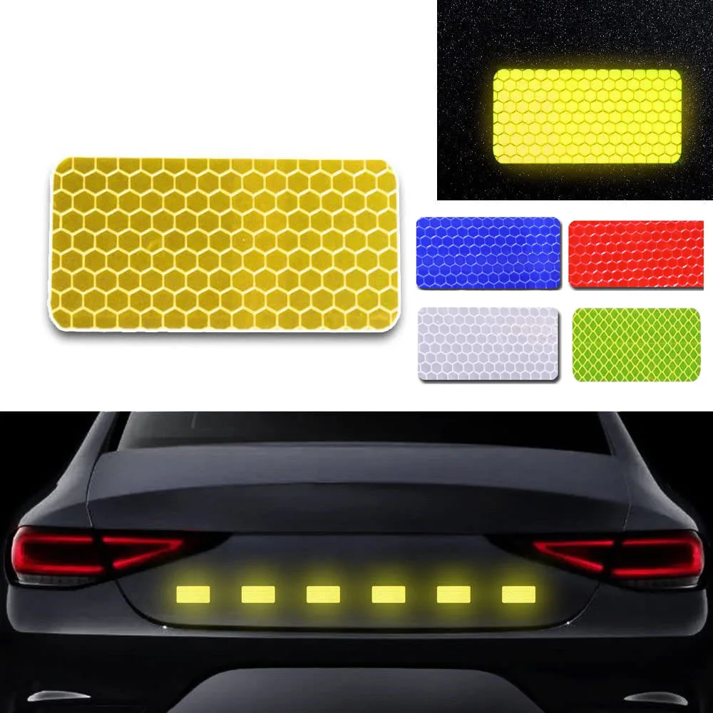 

Rectangular Shape Reflective Sticker Self Adhesive Safety Warning Conspicuity Tape for Car Truck Motorcycle Trailer Mailbox