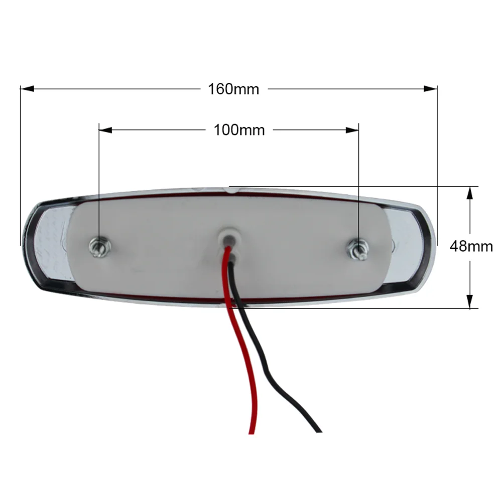 

1 пара, 12 В, 12 светодиодов, боковые габаритные огни, габаритные огни для грузовиков, прицепов, фургонов (красный)