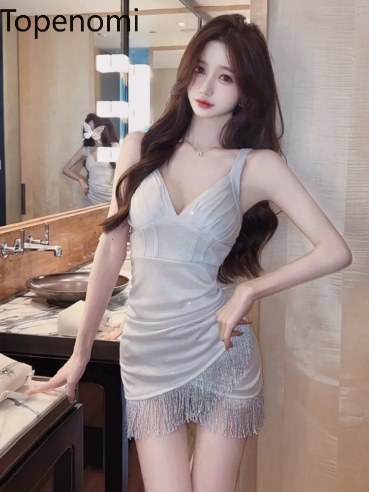 Женское вечернее платье без рукавов с V-образным вырезом и открытой спиной