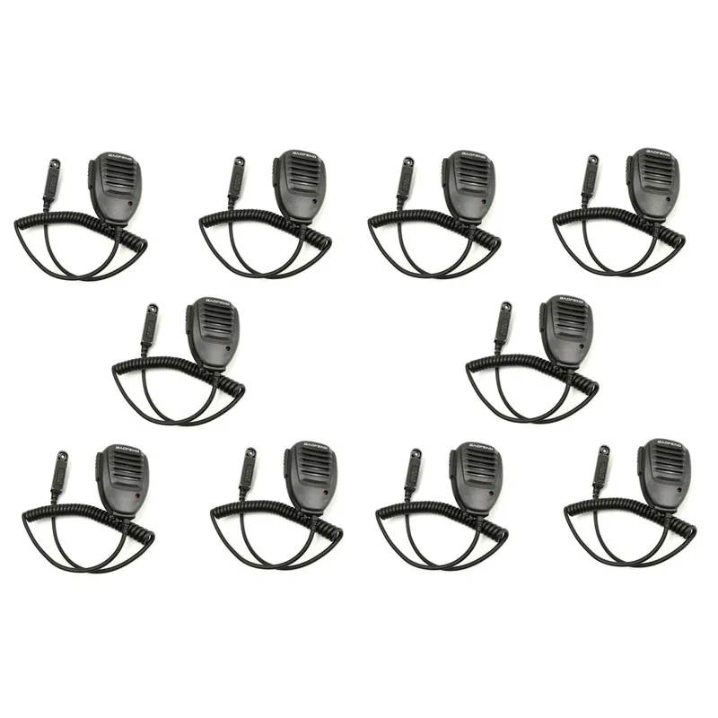 10 Pz Originale Baofeng Uv-9R Plus/Pro Impermeabile Spalla Ptt Microfono Altoparlante Microfono Per Uv-Xr Bf-9700 Uv-S22 Pro Walkie Talkie