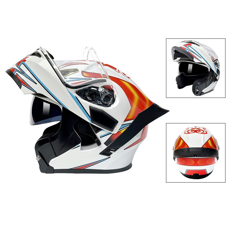 

Motorcycle Flip Up Helmet Dual Visor Lens Motocross Racing Casco Moto for Suzuki GSXR600 GSXR750 GSR600 GSR750 SFV650 GLADIUS