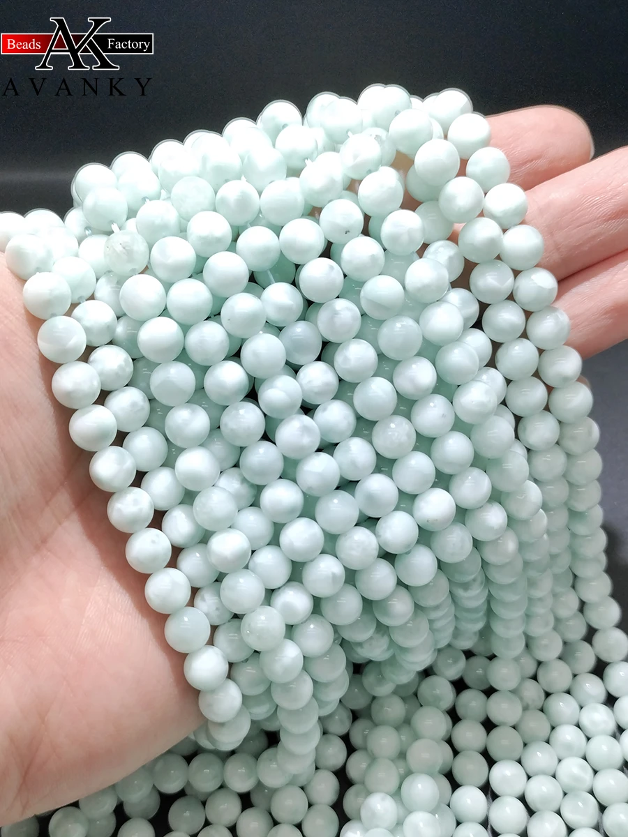

Natural Stone Green Angel Crystal Quartz For Jewelry Making Round Spacer Beads Diy Bracelets Necklace Accessories 15"6-10mm