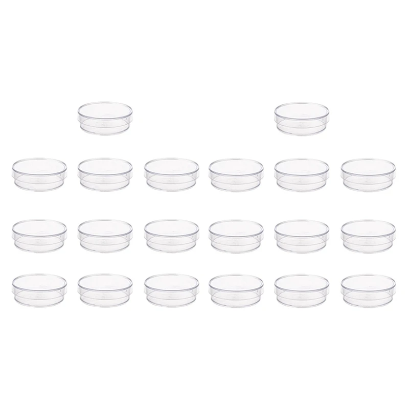 

NEW-20 Pcs. 35Mm X 10Mm Sterile Plastic Petri Dishes With Lid For LB Plate Yeast (Transparent Color)