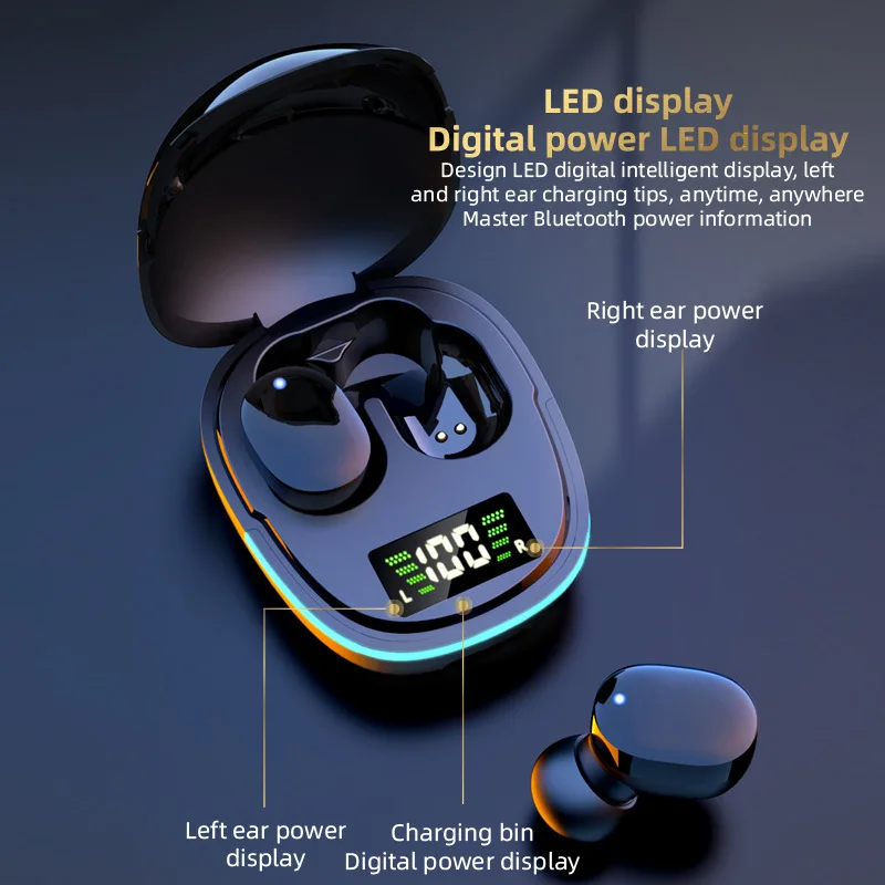 G9S Bluetooth Headset Power Display Binaural Stereo In-ear Sports Portable TWS Ultra-long Life Waterproof Headset enlarge