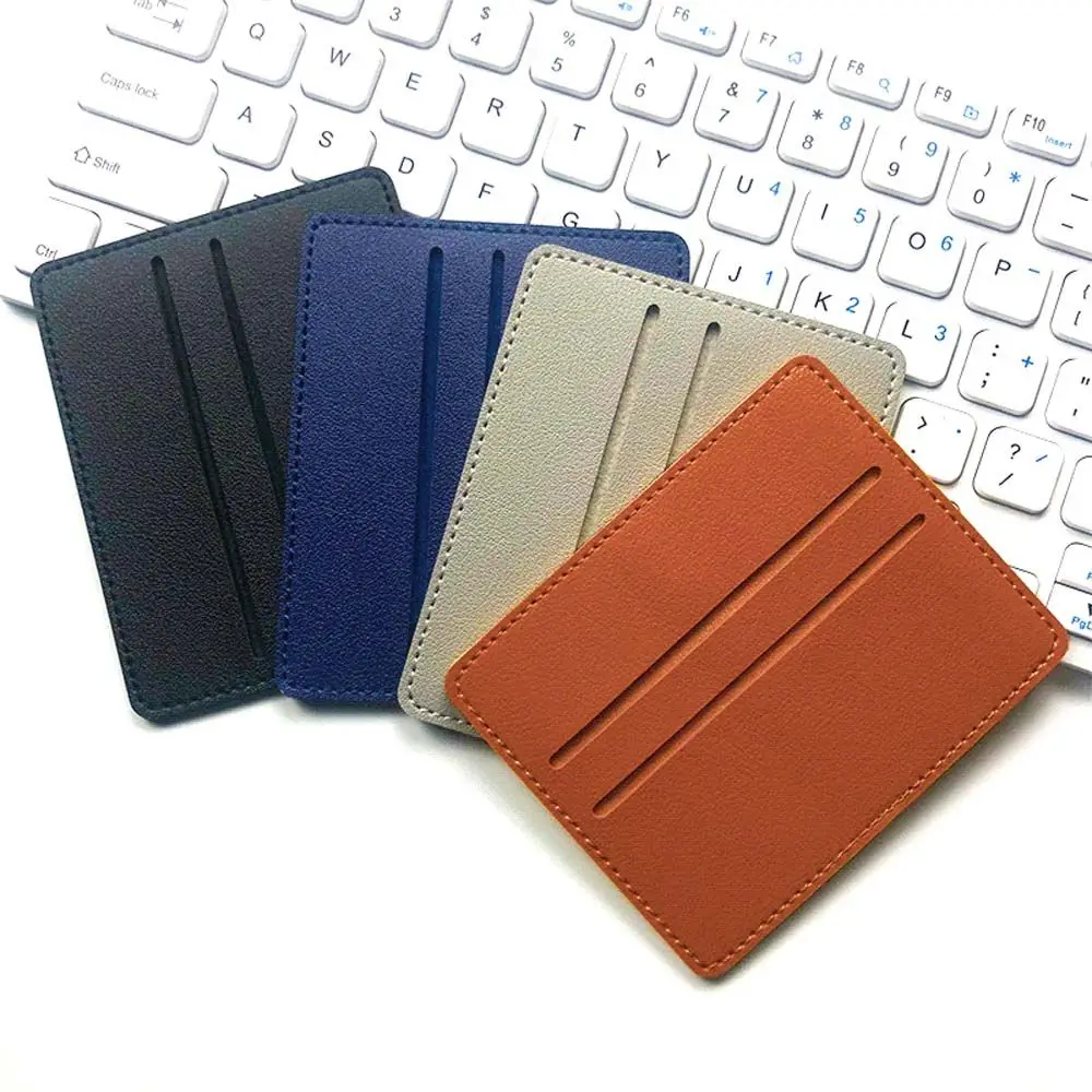 

Portable Thin Credit ID Card PU Leather Bank Card Bag Coin Pouch Business Wallet Slim Card Holder