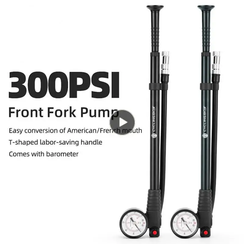 

300psi With Gauge Portable Bicycle Tire Inflator Foldable High Pressure Tire Pump Inflator Bicycle Accessories Aluminum Alloy