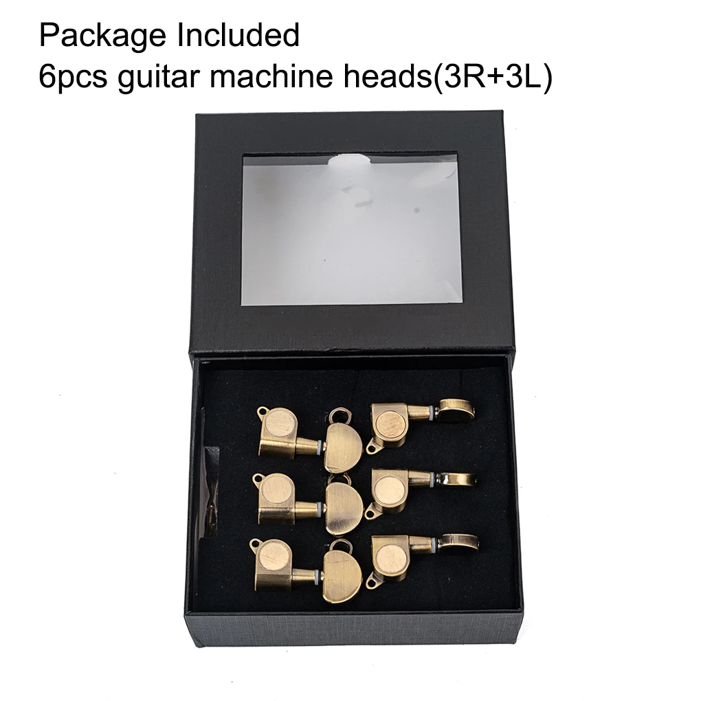 

Pack of 6 Guitar Machine Heads Locking Tuners Tuning Key Pegs Accessories