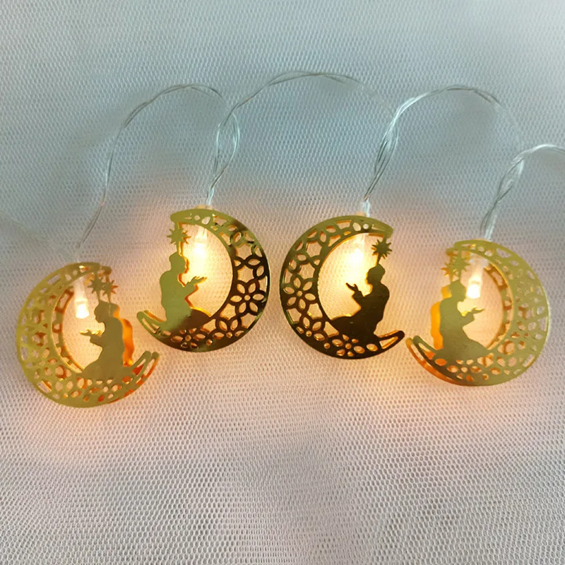 

Led Eid Mubarak Ornament Light Kareem Ramadan 2022 Al Adha Islamic Muslim Party Wooden Craft Decorations for Home Door Hanging