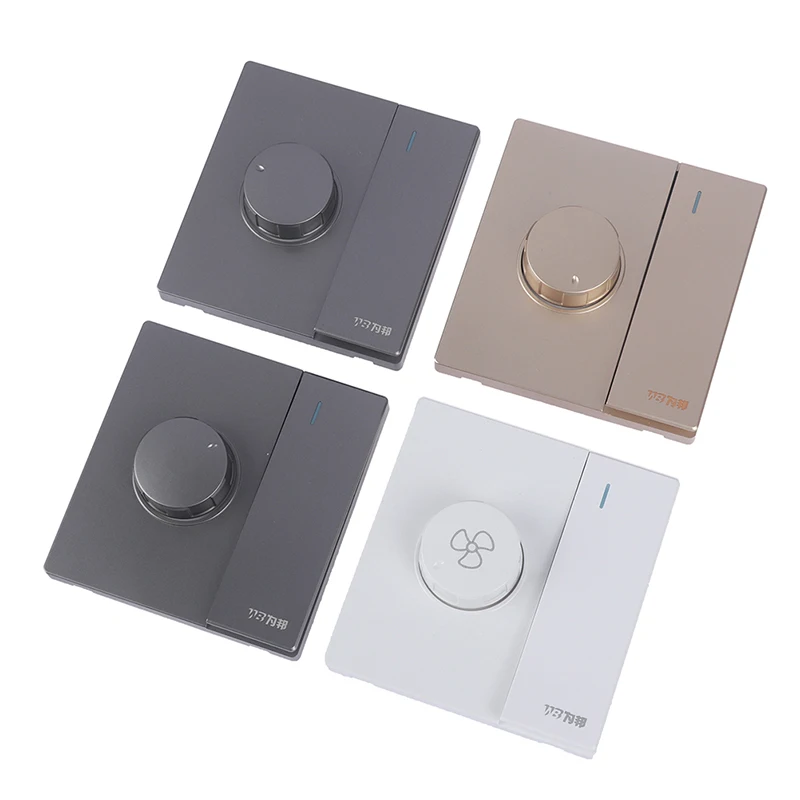 220 В Настенный Выключатель Для ПК Одинарный Открытый Контроль Скорости Двойной