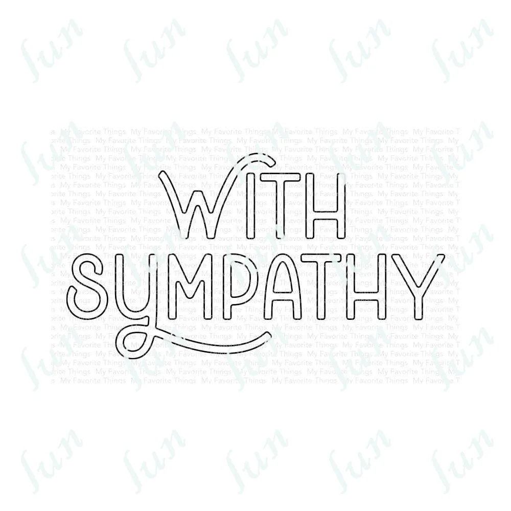 

With Sympathy Word 2022 New Metal Cutting Dies DIY Scrapbook Diary Decoration Stencil Embossing Template Handmade Greeting Card