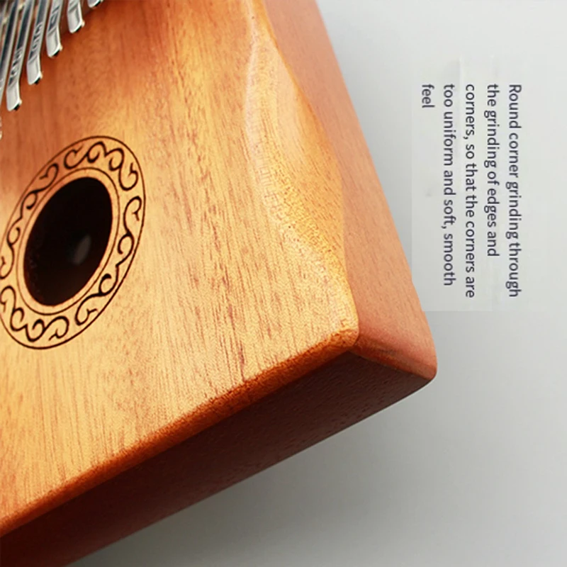 Kalimba Thumb Piano 17 Keys Portable Mbira Finger Gifts For Adults With Tuning Hammer