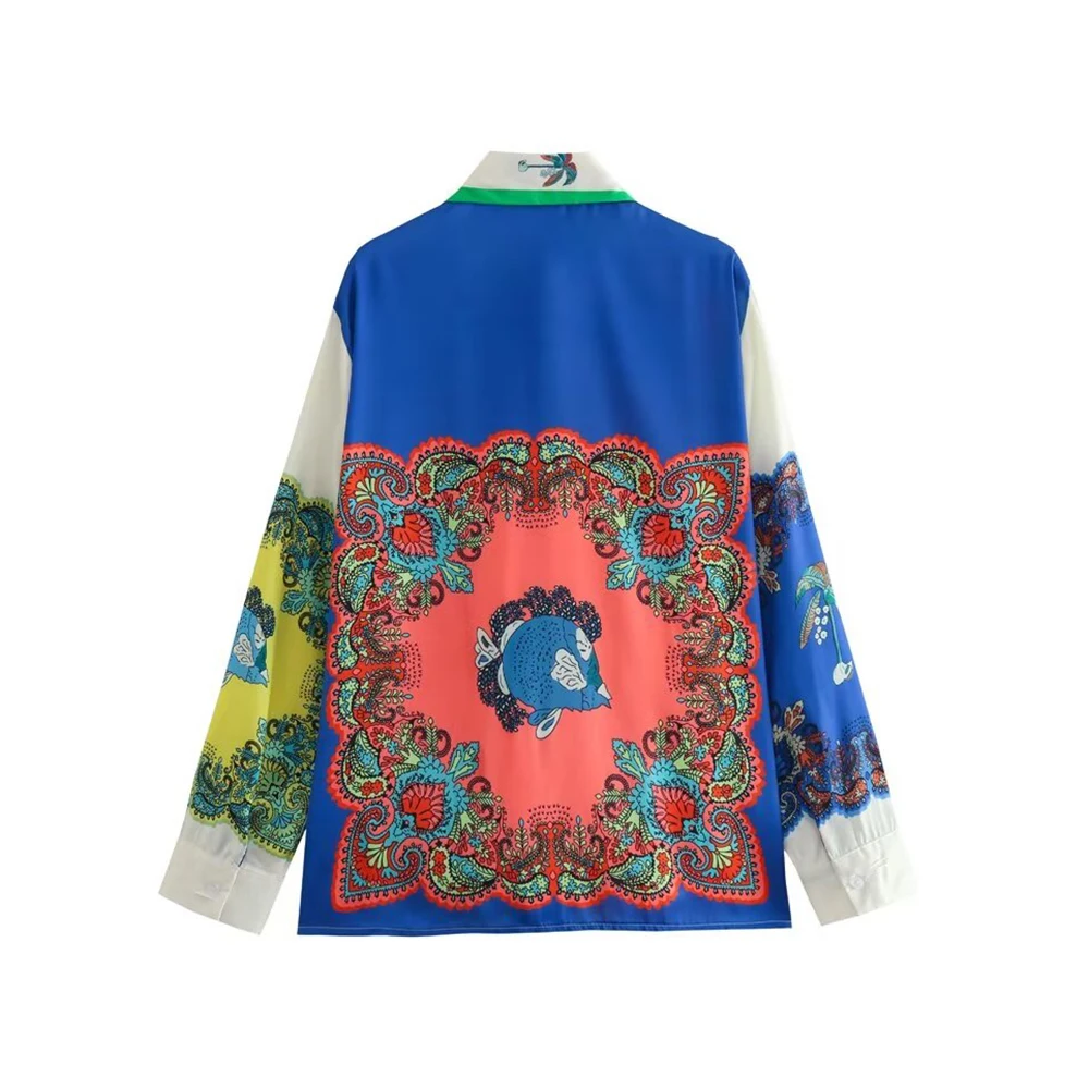 Повседневный летний комплект брюк с цветочным принтом PB ZA женские свободные