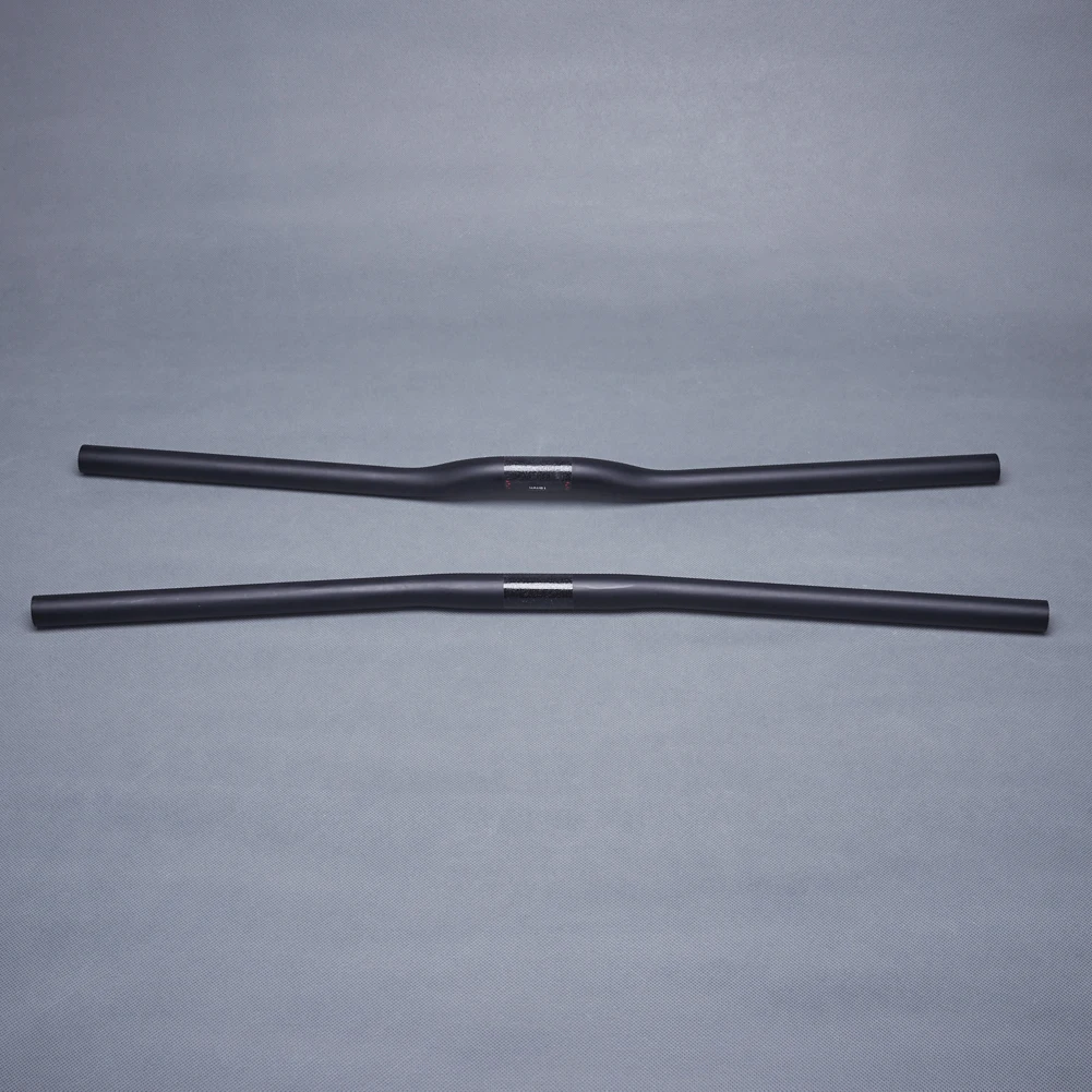 Фото Карбоновый руль для велосипеда 25,4 мм для детских складных BMX, горных и MTB велосипедов, 480-700 мм, черный матовый №2