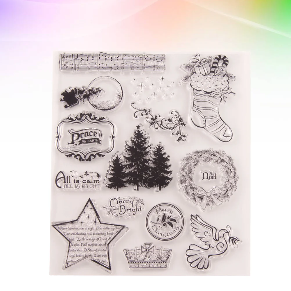 

1 pc Clear Stamp Delicate Transparent Stamps Cling Stamp for DIY Craft Diary Making