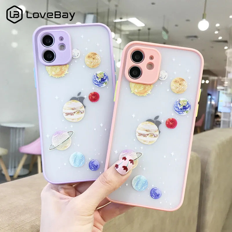 Прозрачный матовый чехол для телефона Жесткий Чехол из поликарбоната iPhone 11 12 13 Pro
