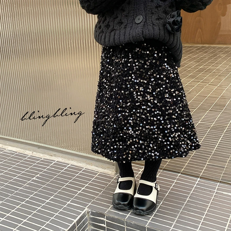 

Демисезонная юбка для девочек, юбка для малышей, детская юбка, детская одежда, блестящая юбка с блестками