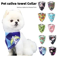 collar for dog saliva towel dog cat bib washable puppy triangle scarf with hanging buckle fashion kitty scarf pet accessories