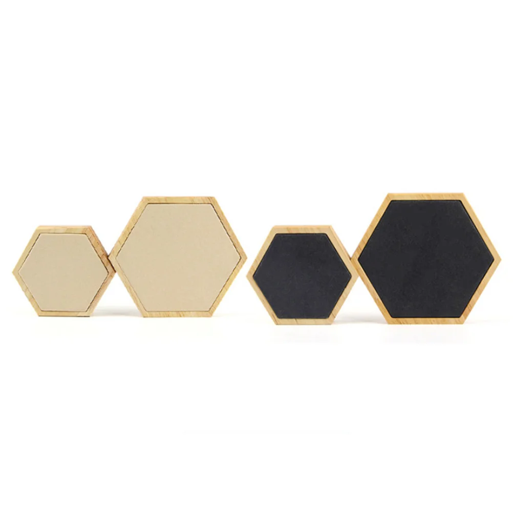 

Jewelry Display Hexagon Storage Board Rack Trinket Box Wood Tray Holder Countertop Necklace Wooden Showcase Dresser Organizer