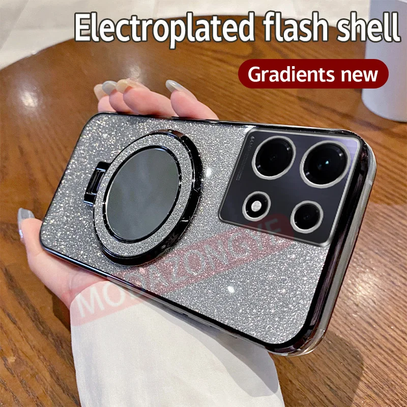 Для Infinix Note 30 5G чехол мягкий силиконовый гальванический TPU X6711 для телефона с