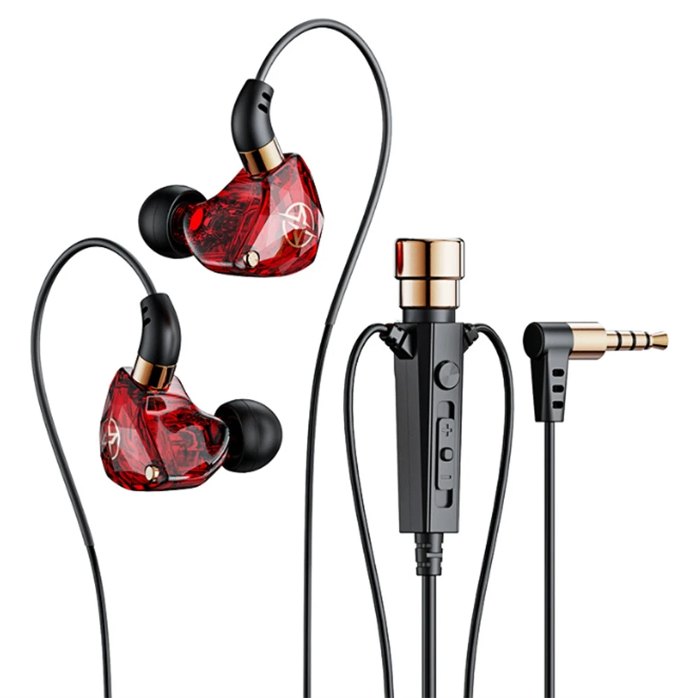 

Проводные Hi-Fi наушники с микрофоном, шумоподавляющие динамические наушники-вкладыши, наушники-вкладыши, басовая гарнитура для спорта (красный)