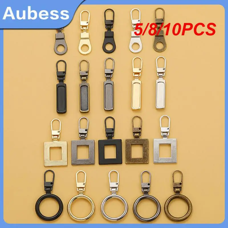

5/8/10PCS Repair Replacement Instant Zipper Slider Environmental Reusable Zippers Buckle Wear-resistant Pendant Pull Tab