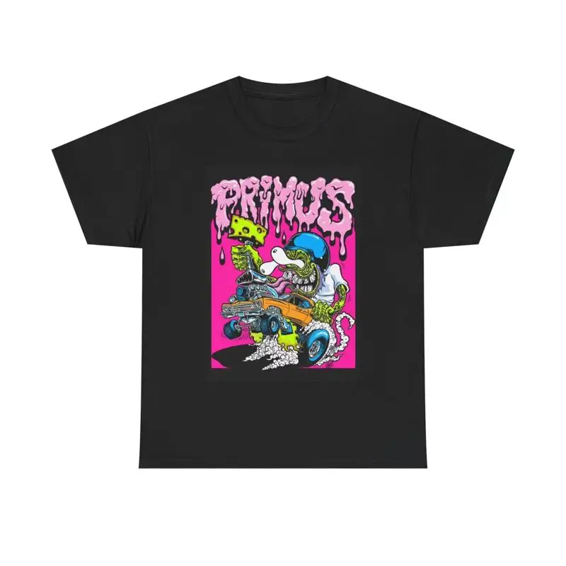 Фото Футболка Primus Rock Band 90-х годов, скейт, винтажная футболка с рисунком крысы, плотная хлопковая футболка №1