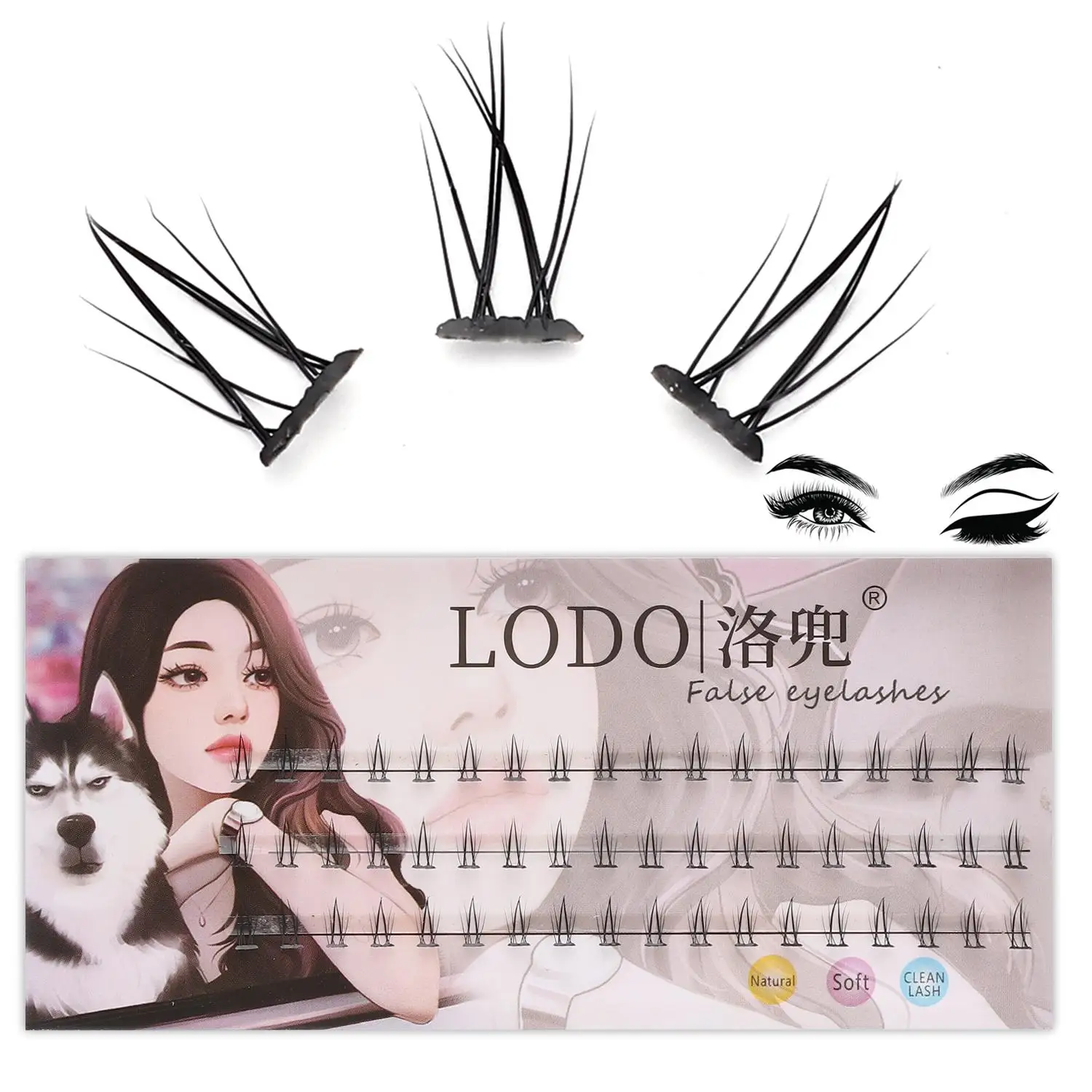

DIY Natural Curl Makeup Lashes Eyelash Extension Individual Cluster Lashes Manga Lashes Individual Lashes Bottom Lash