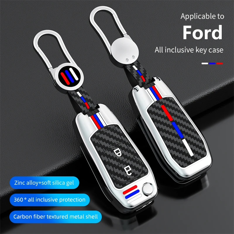 

Funda de aleación de Zinc para llave de coche, funda protectora para llavero de Ranger para Ford Fusion Fiesta Escort Mondeo, ac