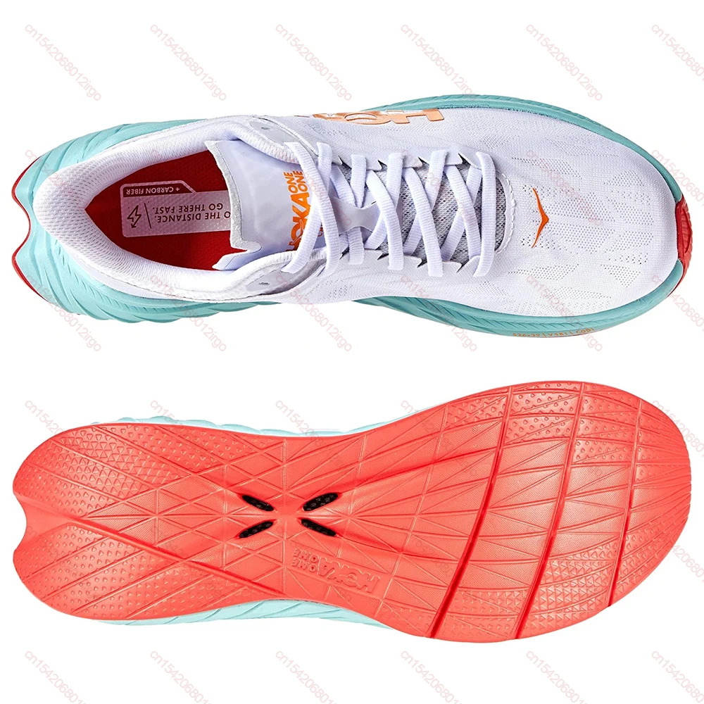 HOKA Carbon X2 Athletic Road Running Shoes Shock-Absorbing Sports Shoes Engineered Mesh Delivers Breathable Comfort Men Sneakers