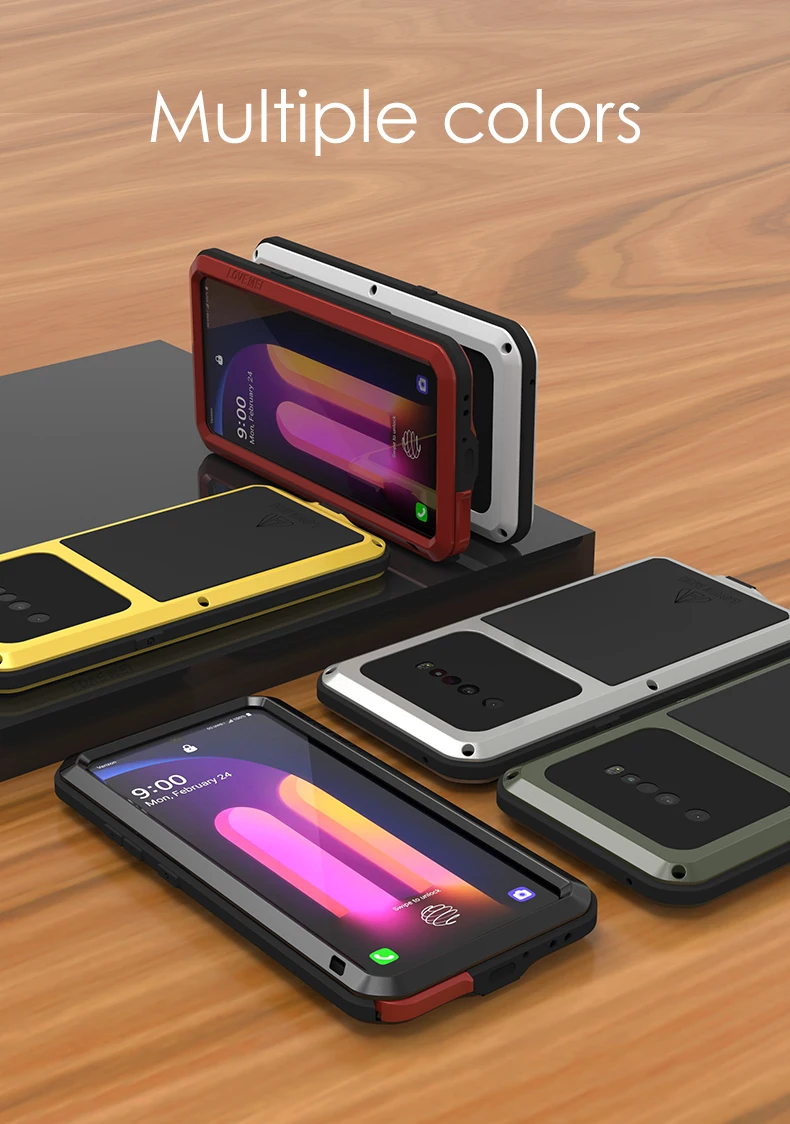 Dropshipping 360Protective Metal Armor Shockproof Waterproof Case For LG V60 V40 V30 V35 G7 Cases Heavy Duty Glass Cover