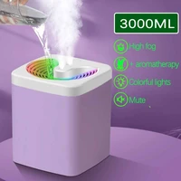 new 3000ml air humidifier double spray with rotating light essential oil aromatherapy diffuser cool mist maker for home office