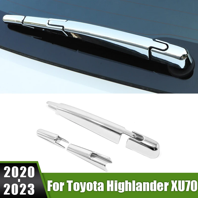 

For Toyota Highlander XU70 Kluger 2020 2021 2022 2023 Hybrid ABS Car Rear Wiper Protection Cover Rear Window Wiper Trim Sticker