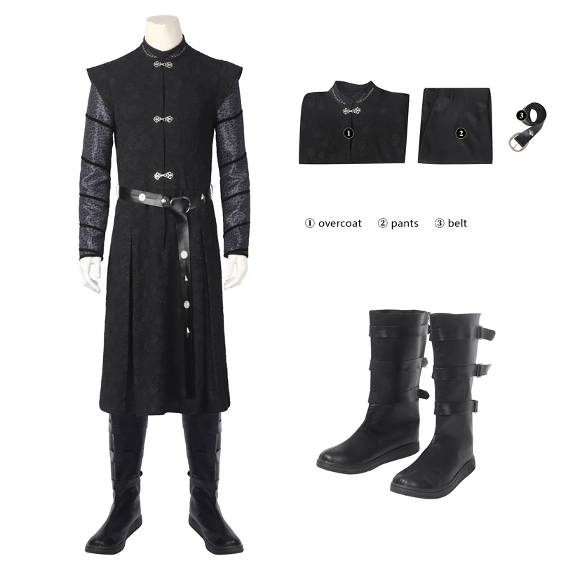 

Новый костюм для косплея по мотивам карнавала, Хэллоуина, костюм дракона, даэмон, изготовленный на заказ костюм воина-Изгой принца с туфлями