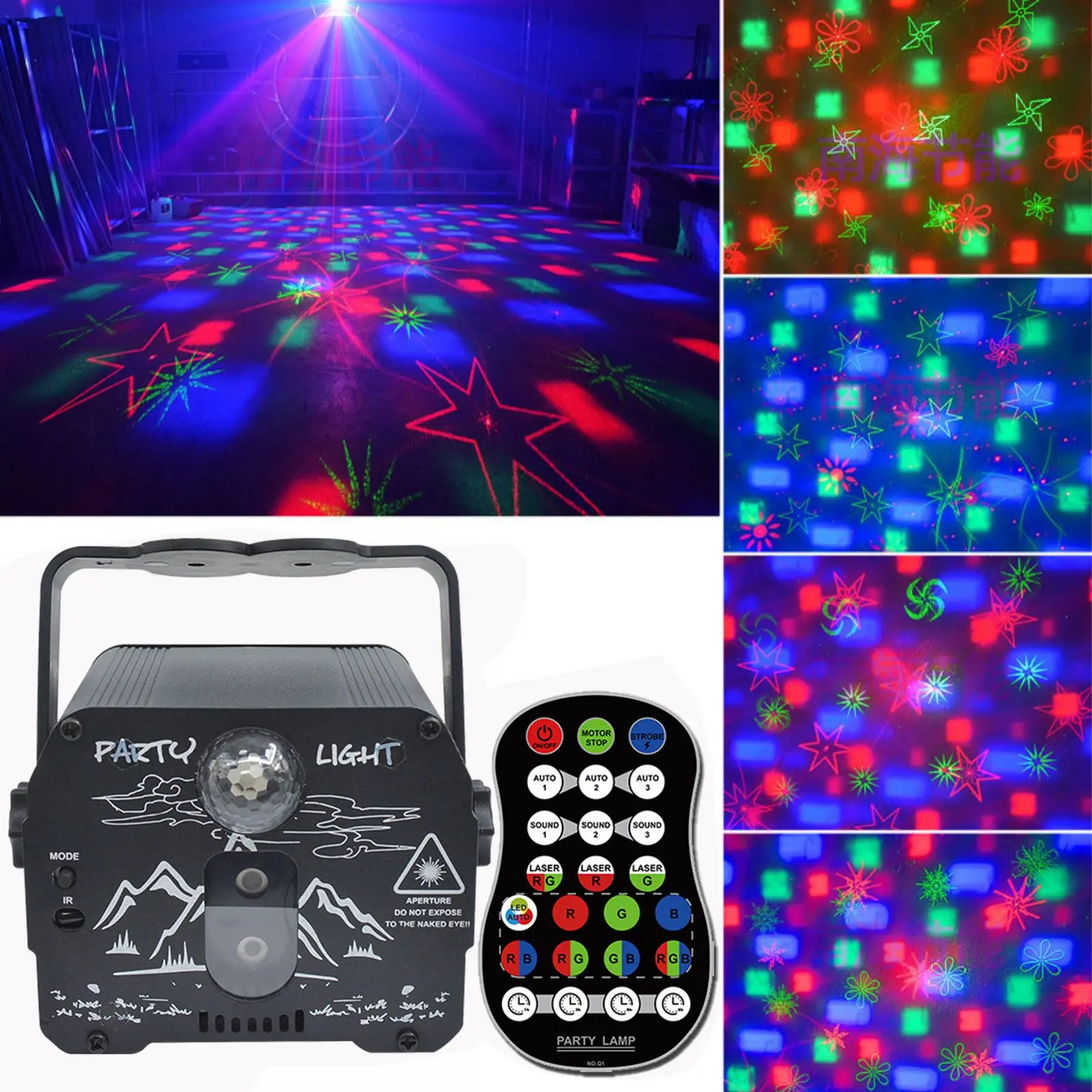 

Portable Disco Ball Stage Laser Light DJ Light USB Powered RGB LED Projector Strobe Lamp for Home Decorations Birthday Bar