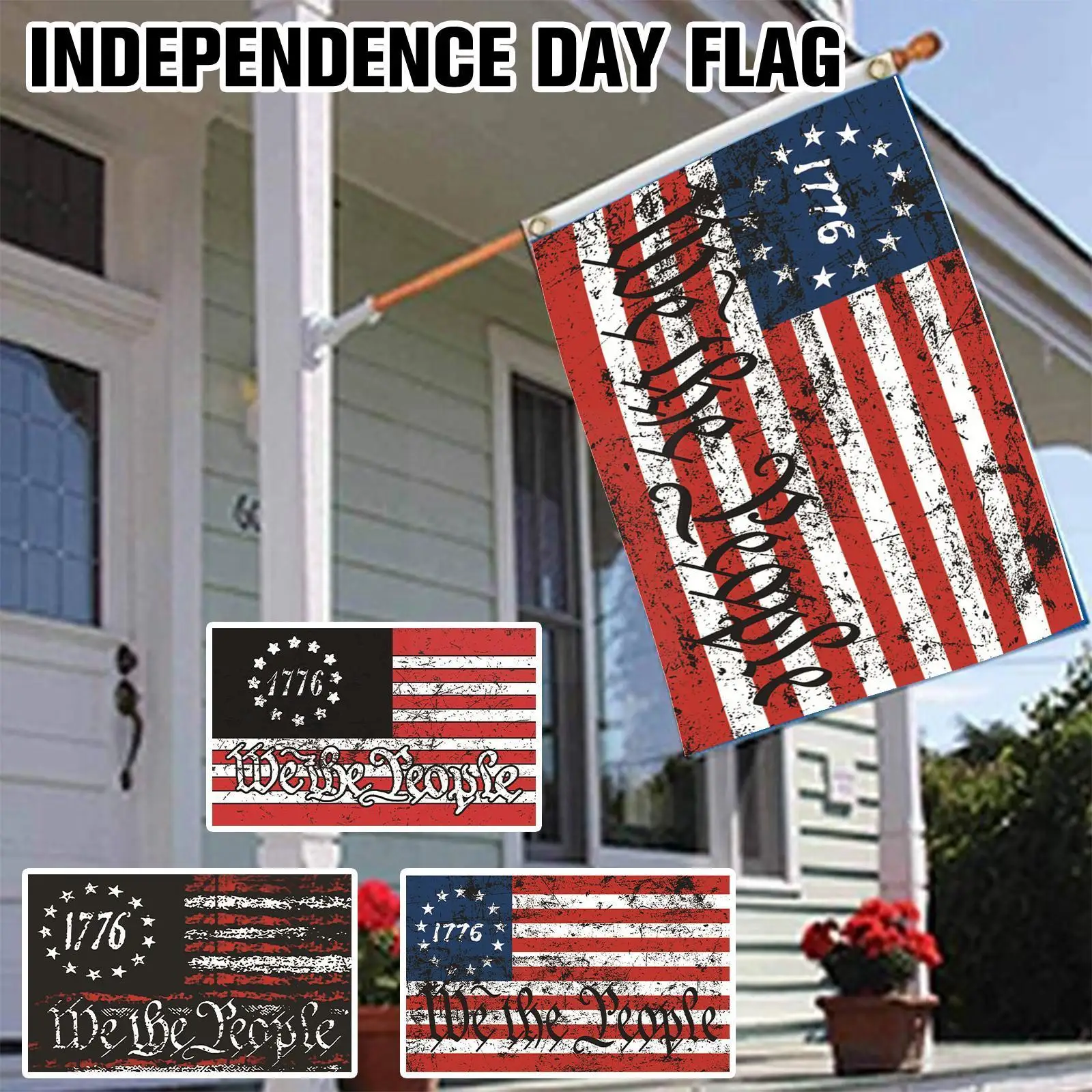 

Горячий стиль 100% полиэстер 4 июля День независимости США Флаги свободы P0S3