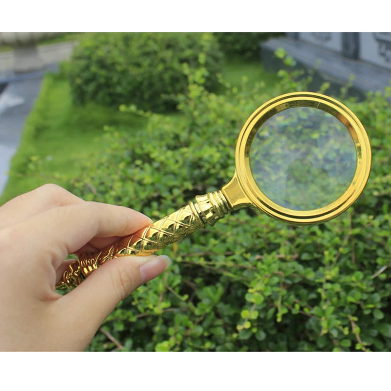 Увеличительное стекло с золотистой ручкой 60 мм 5x60 | Инструменты